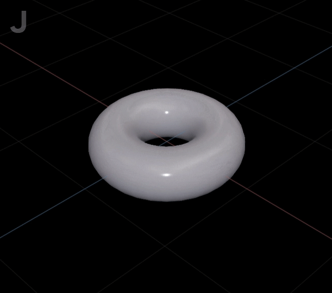 Result animation of setting the RotateToOrientation nodes.